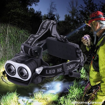 Rechargeable 18650 Headlamp Headlight Torch + USB Charger Durable T6 LED